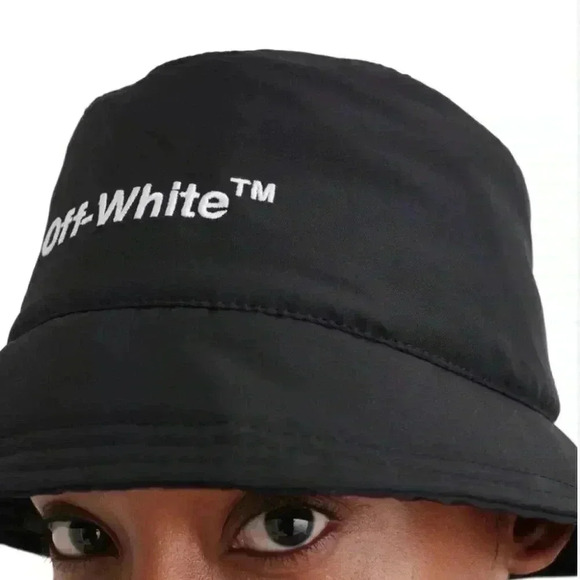 NWT OFF-WHITE Helvetica Bucket Hat Black White - Picture 3 of 7